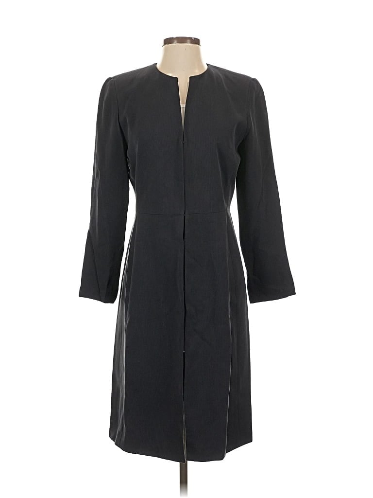 Pre-owned Due Per Due Coat In Gray