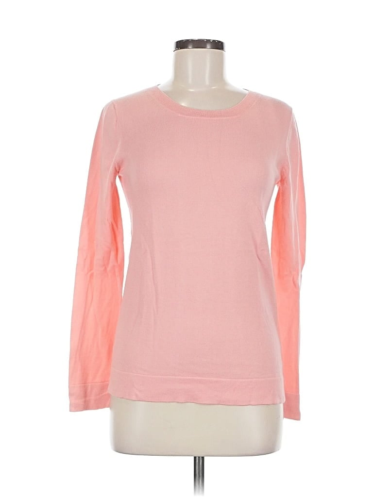 Pre-owned J.crew Factory Store Long Sleeve Top Pink Crew Neck Tops