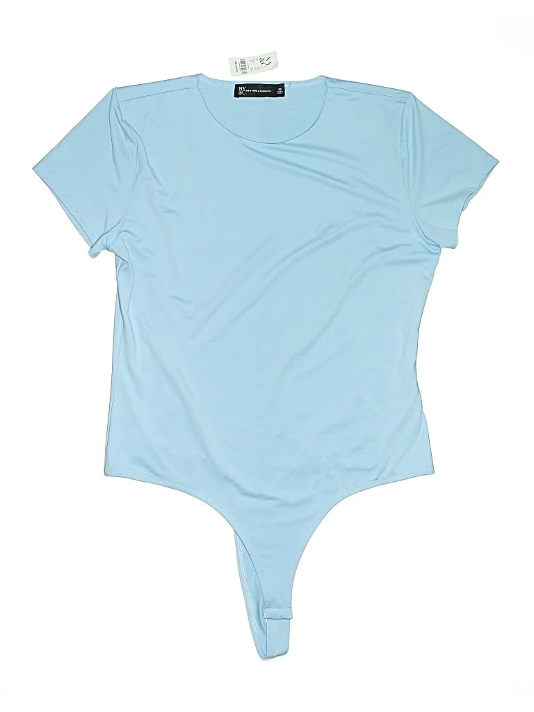 Pre-owned New York And Company Bodysuit In Blue