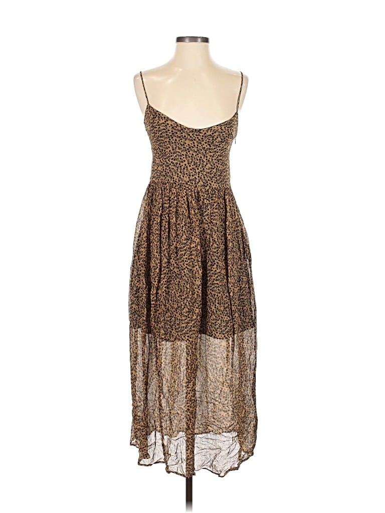 Pre-owned Blue Life Casual Dress In Brown