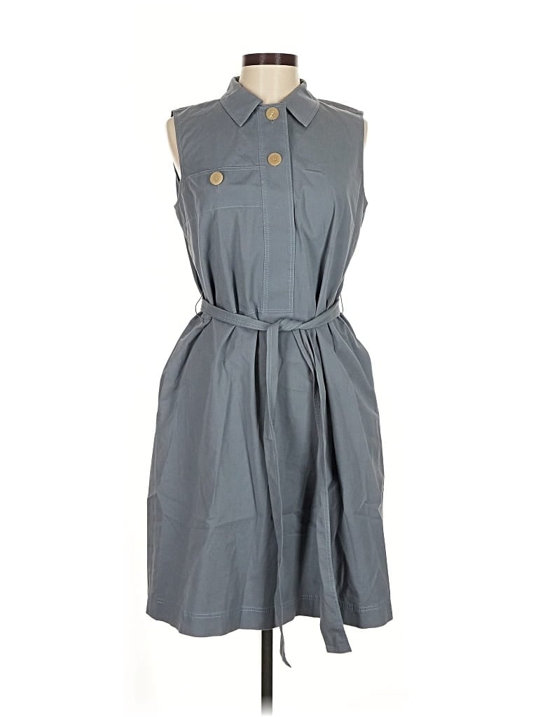 Pre-owned Lafayette 148 Casual Dress In Gray