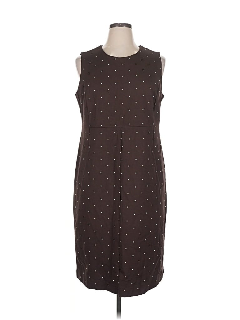 Pre-owned Lands' End Casual Dress In Brown