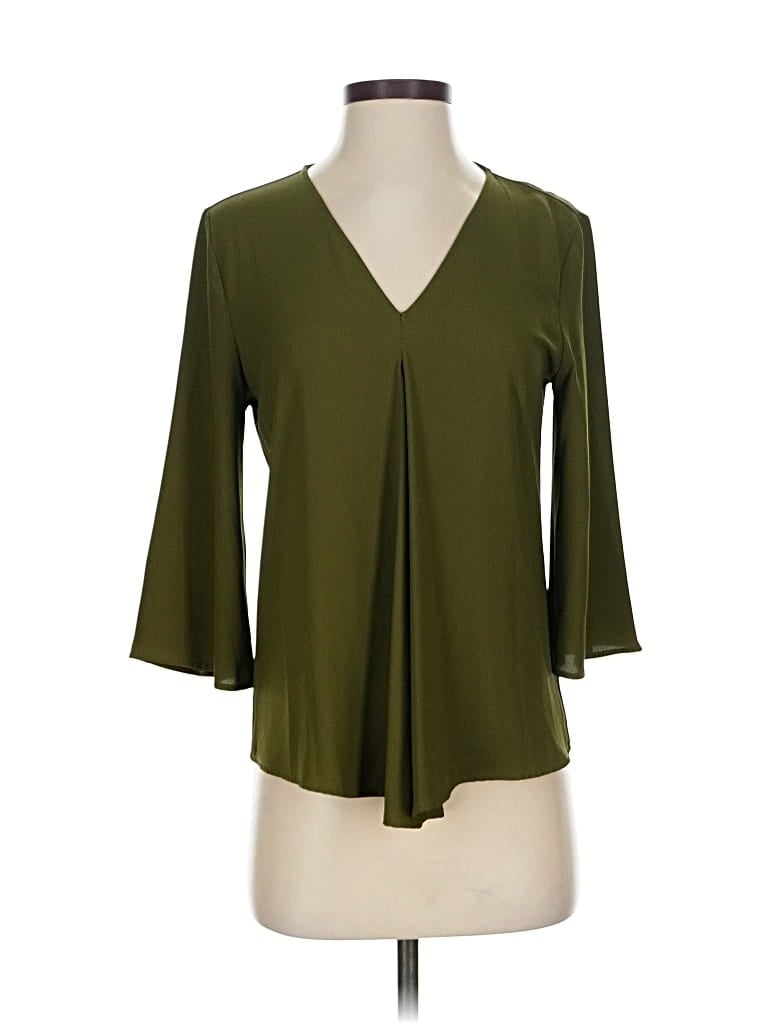 Pre-owned Ann Taylor 3/4 Sleeve Blouse In Green