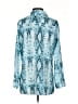 Unbranded Animal Print Blue Long Sleeve Blouse Size S - photo 2