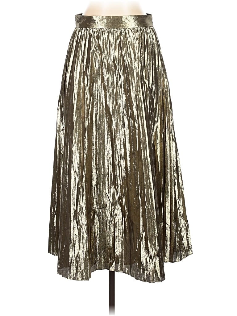 Pre-owned J.crew Collection Formal Skirt In Gold
