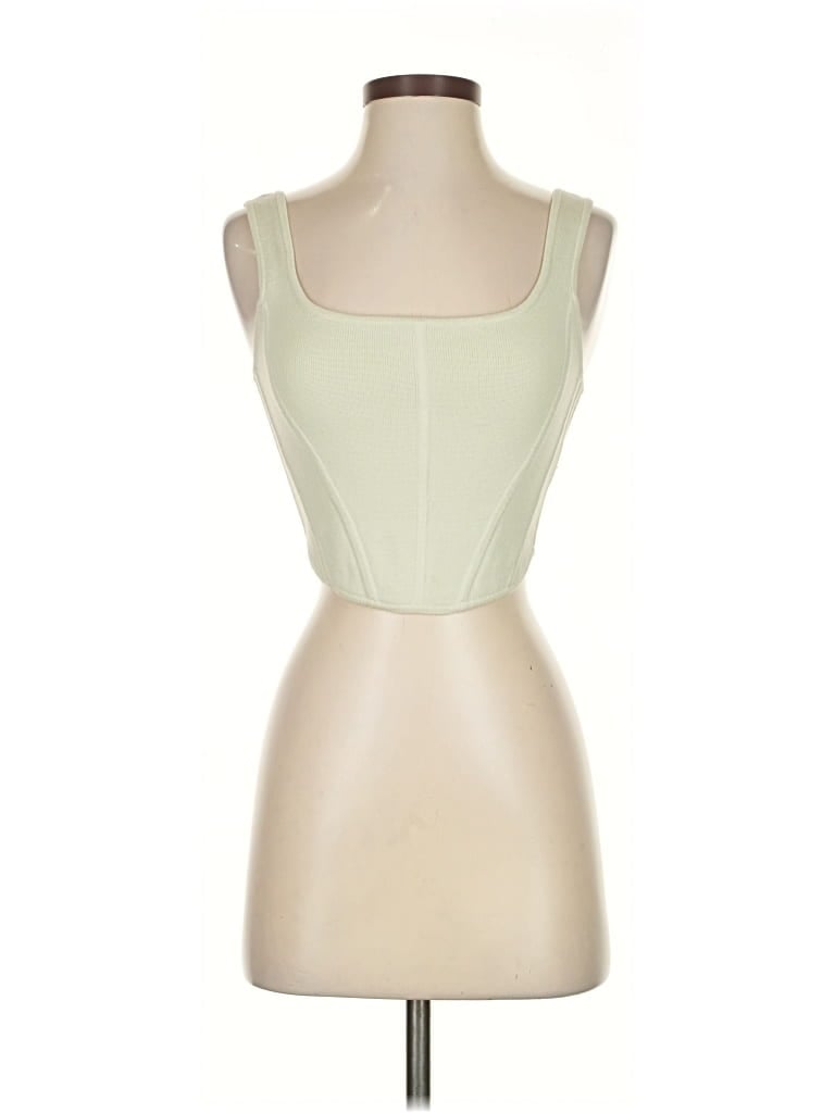 Pre-owned Wilfred Sleeveless Top Green Sweetheart Neckline Tops