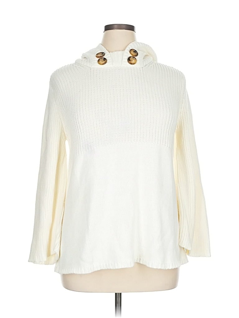 Pre-owned Michael Michael Kors Turtleneck Sweater In White