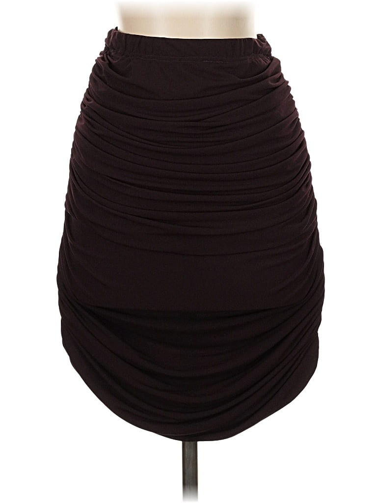 Pre-owned Norma Kamali Casual Skirt In Burgundy