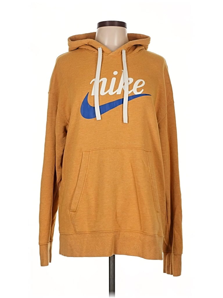 Pre-owned Nike Pullover Hoodie In Gold
