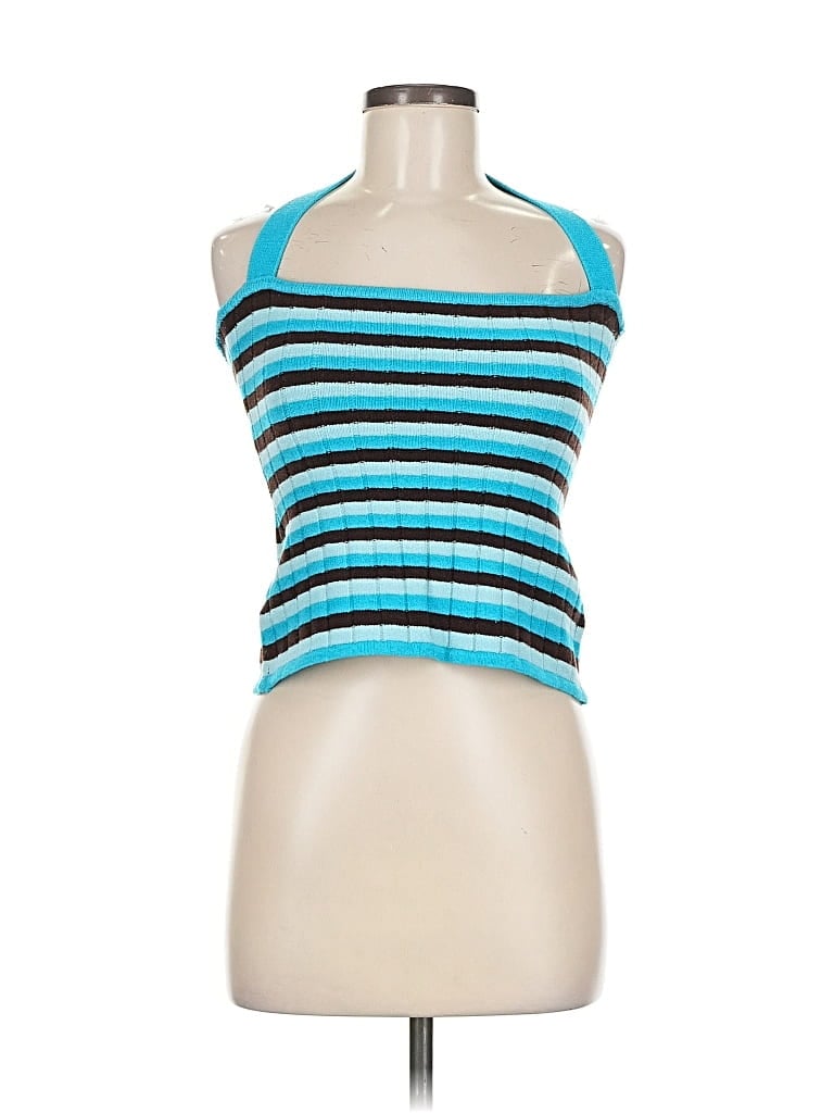 Pre-owned Faithfull The Brand Tank Top Blue Strapless Neckline Tops