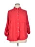 Unbranded 100% Rayon Red 3/4 Sleeve Button-Down Shirt Size XL - photo 1