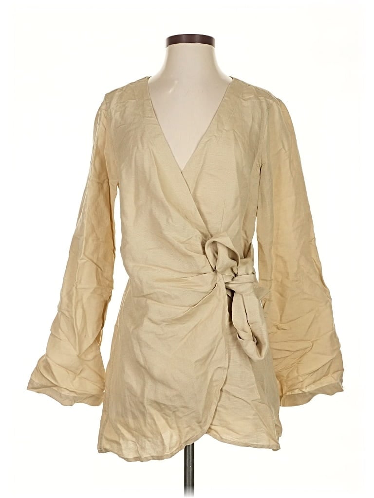 Pre-owned Onia Long Sleeve Blouse In Brown