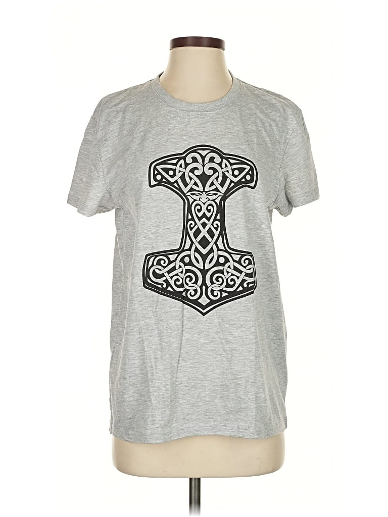 Pre-owned Assorted Brands Short Sleeve T-shirt In Silver