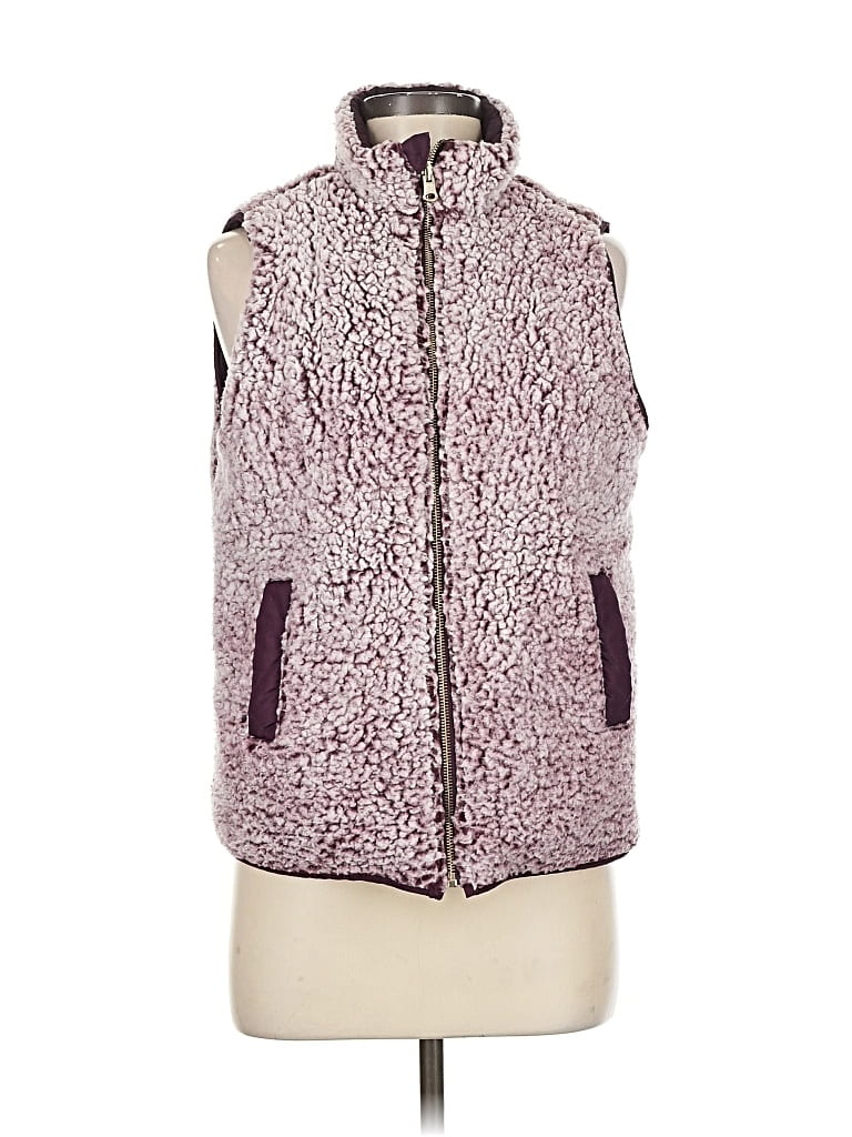 Pre-owned Miami Faux Fur Vest In Purple