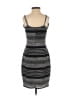 MYNE 100% Polyester Stripes Gray Black Cocktail Dress Size S - photo 2