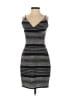 MYNE 100% Polyester Stripes Gray Black Cocktail Dress Size S - photo 1