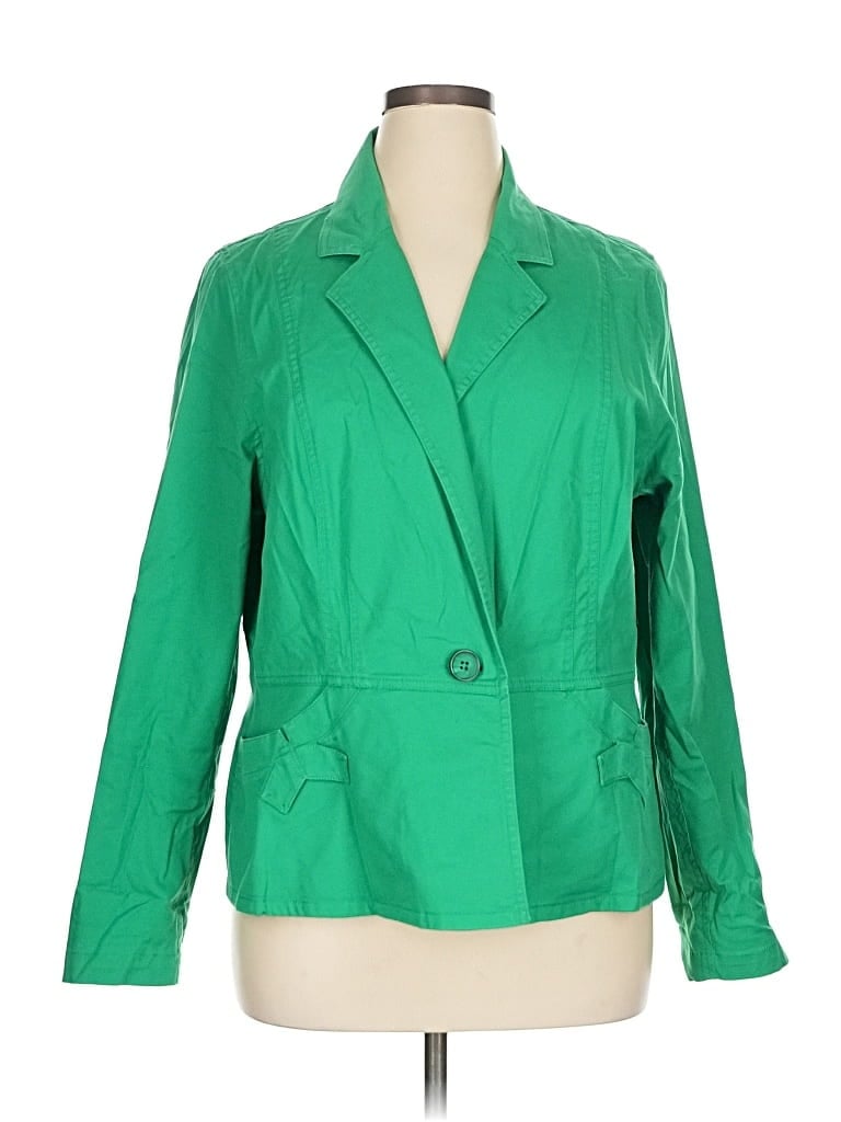 Pre-owned Cabi Blazer Jacket In Green