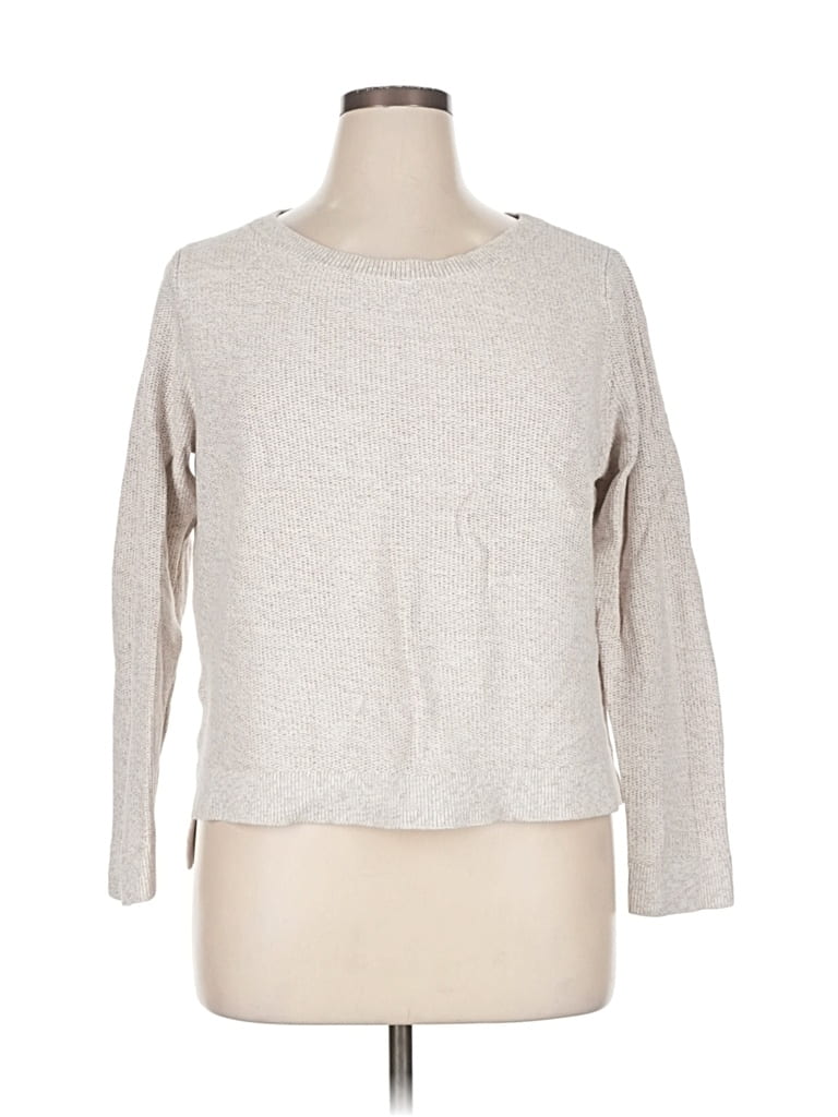 Pre-owned Ann Taylor Loft Pullover Sweater In Gray