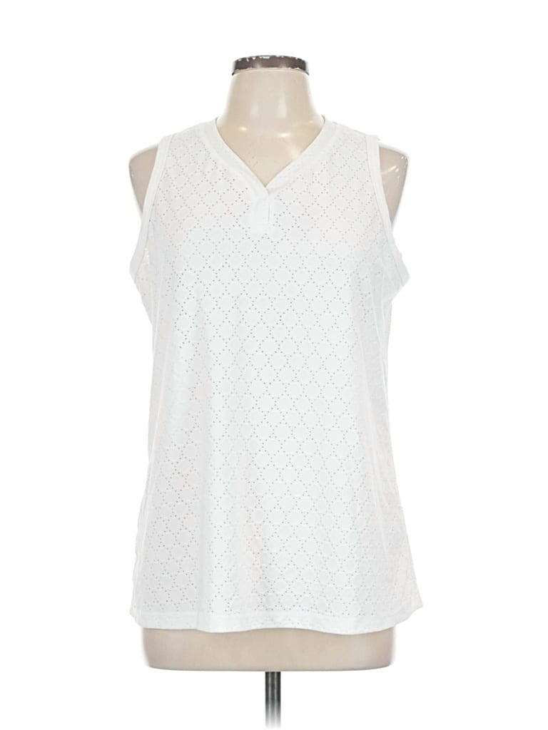 Pre-owned Automet Sleeveless Blouse In White