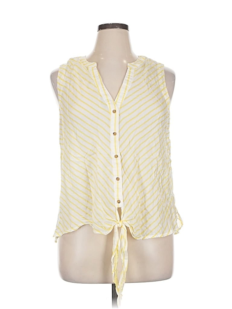 Pre-owned Maeve By Anthropologie Sleeveless Blouse In Yellow
