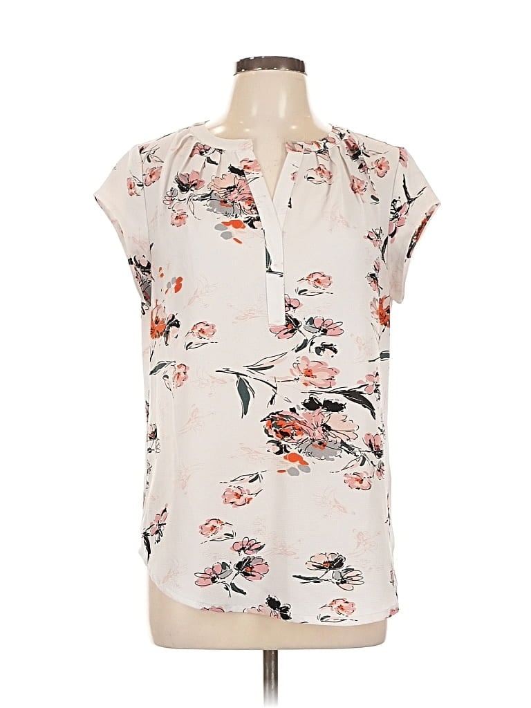 Pre-owned Fun2fun Short Sleeve Blouse In White