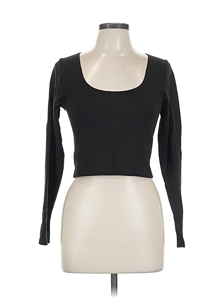 Pre-owned Athleta Long Sleeve T-shirt In Black