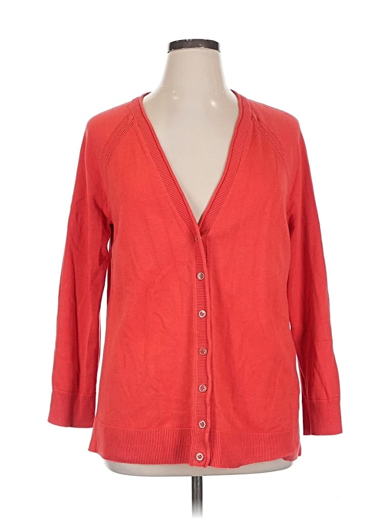 Pre-owned Talbots Cardigan Sweater In Red