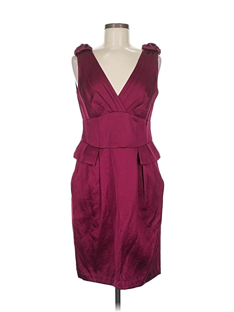 Pre-owned Nanette Lepore Cocktail Dress In Burgundy