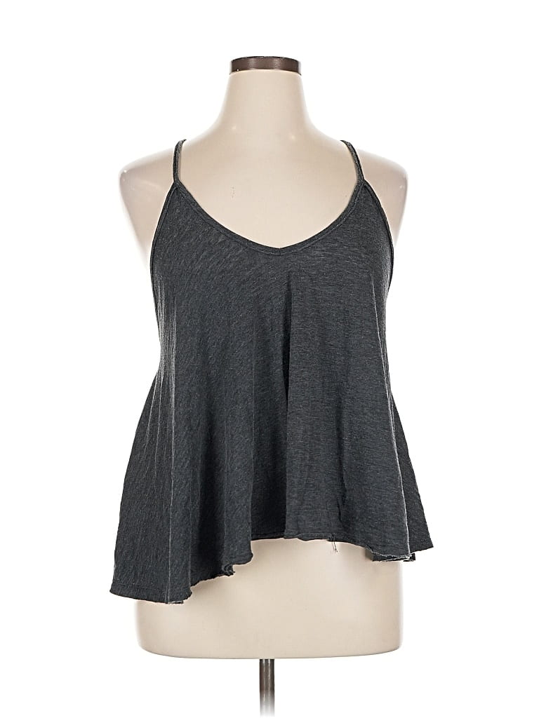 Pre-owned We The Free Sleeveless Top Gray Halter Neckline Tops