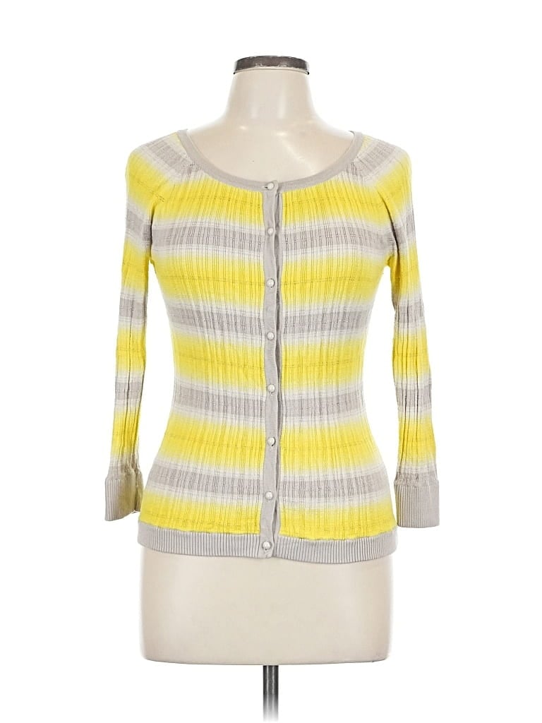Pre-owned Banana Republic Factory Store Cardigan Sweater In Yellow