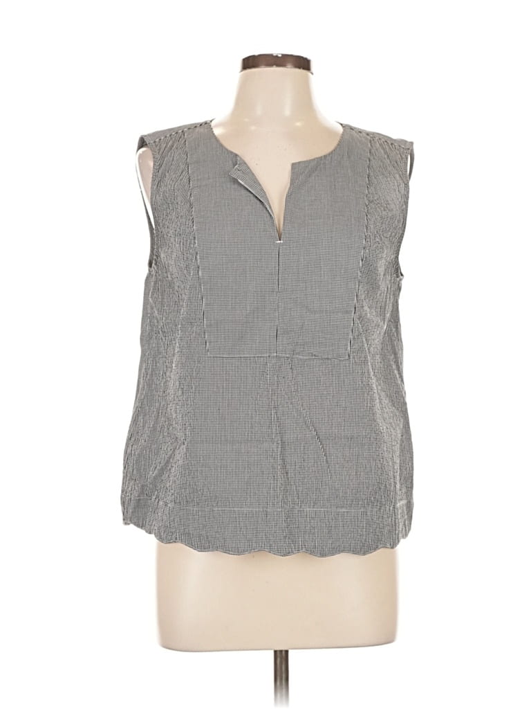 Pre-owned J.crew Factory Store Sleeveless Blouse In Gray