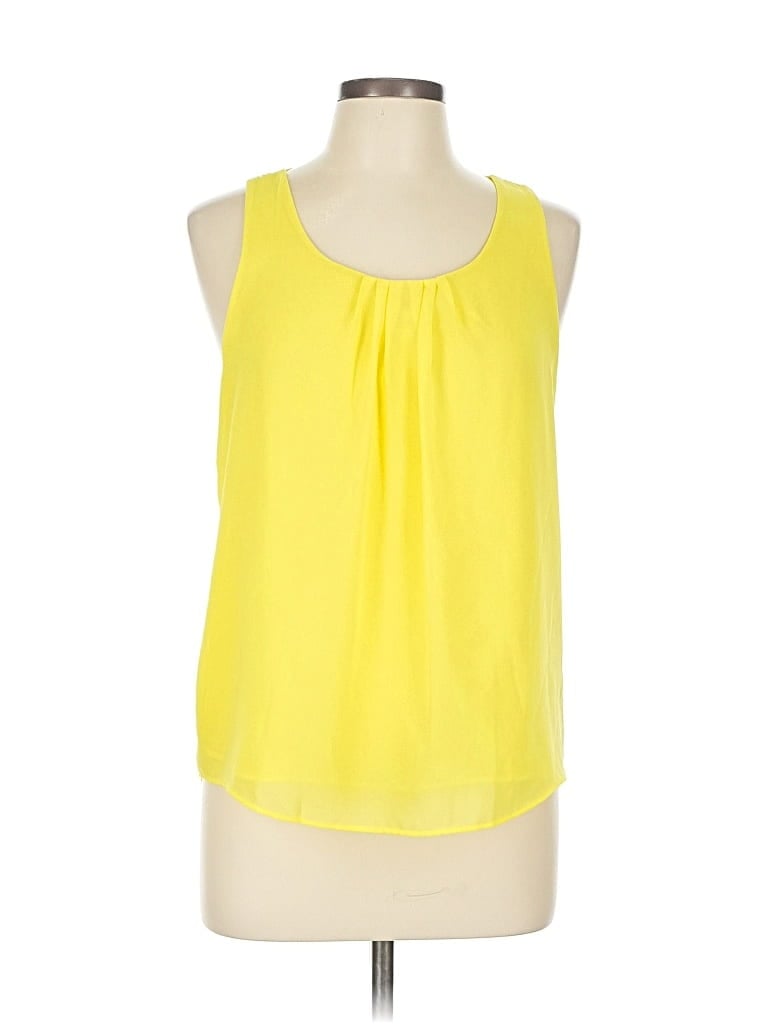 Pre-owned E&m Collection Sleeveless Blouse In Yellow