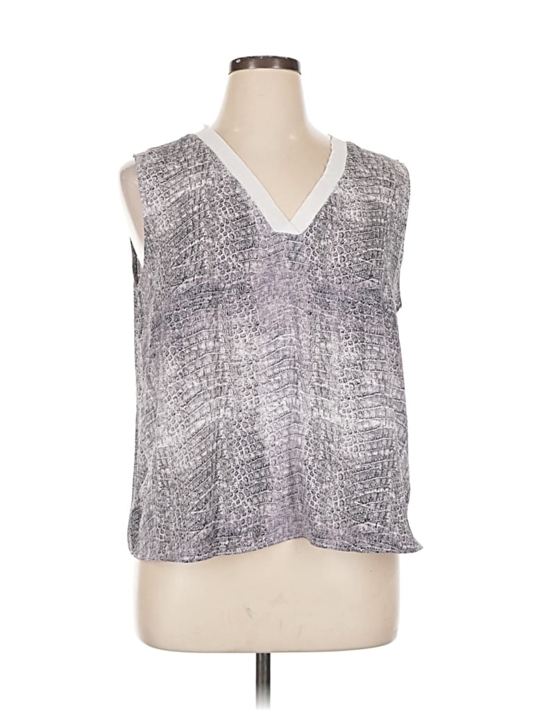 Pre-owned Worthington Sleeveless Blouse In Silver