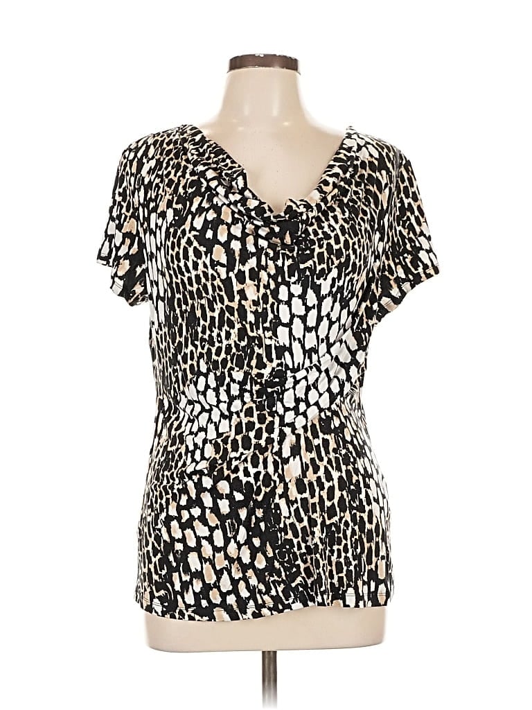 Pre-owned Calvin Klein Short Sleeve Blouse In Black