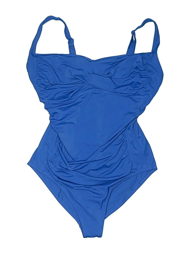Pre-owned Assorted Brands One Piece Swimsuit In Blue