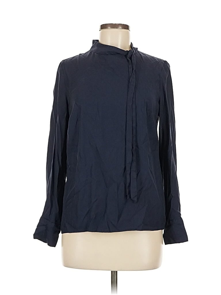 Pre-owned Boden Long Sleeve Blouse In Blue
