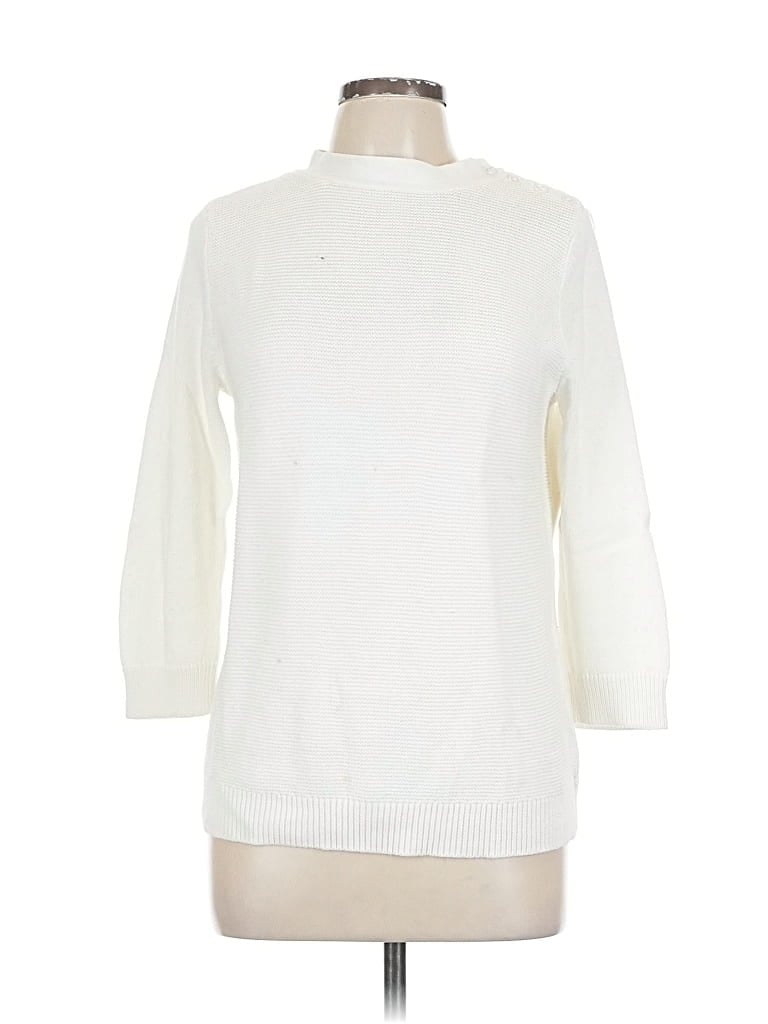 Pre-owned Talbots Pullover Sweater In White