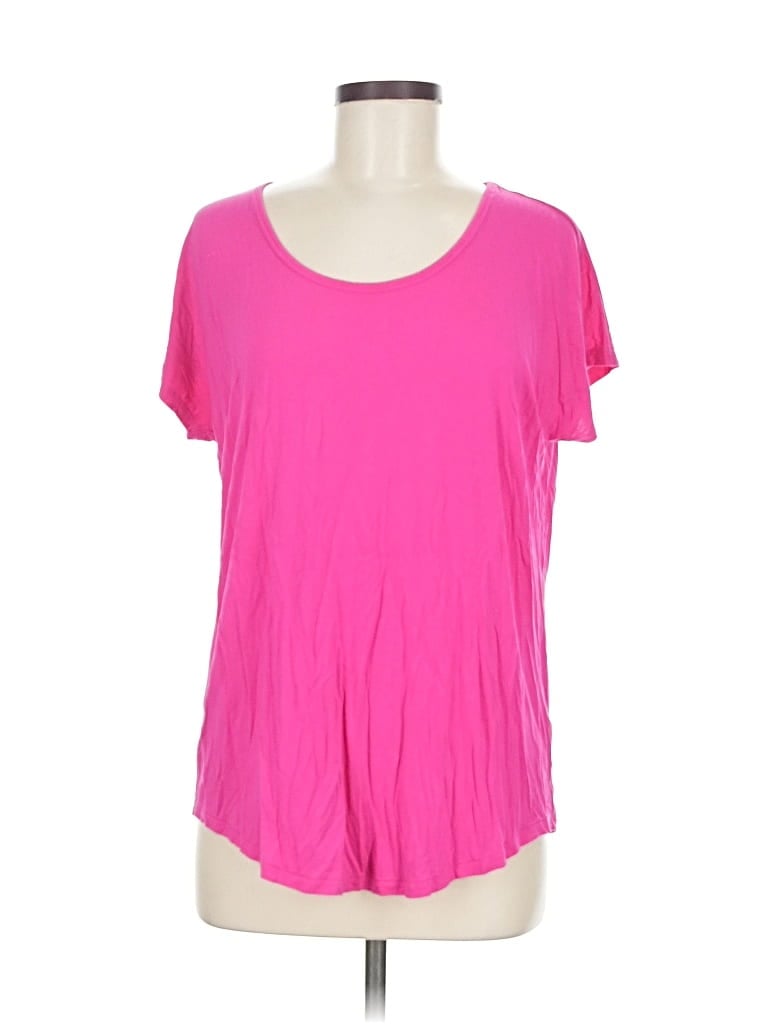 Pre-owned Lands' End Short Sleeve T-shirt In Pink
