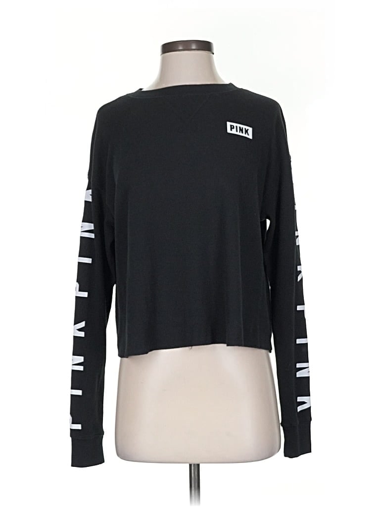 Victoria's Secret Pink Pullover Sweater In Black