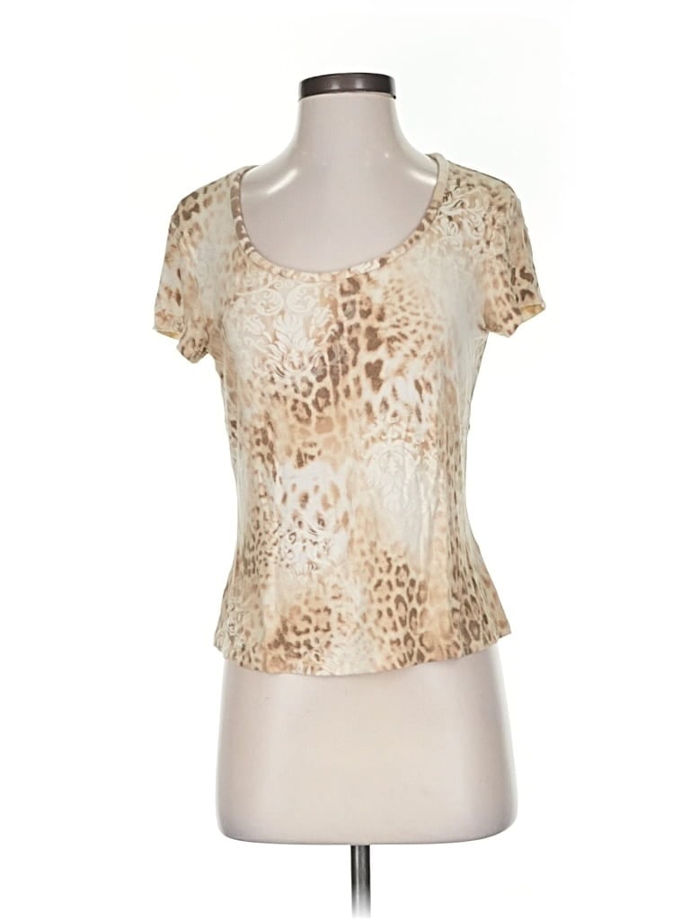 Pre-owned St. John By Marie Gray Short Sleeve T-shirt In Brown