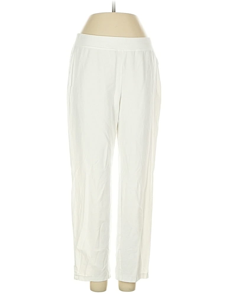 Pre-owned Eileen Fisher Casual Pants In White