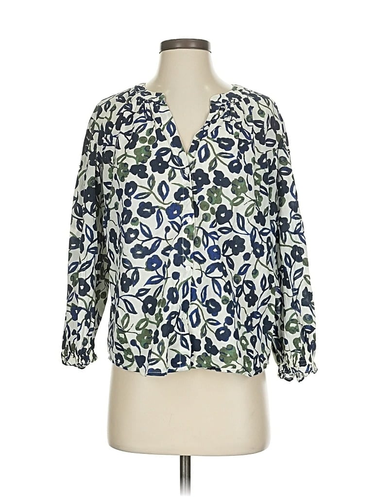 Pre-owned Velvet By Graham & Spencer 3/4 Sleeve Blouse In Green