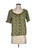 J.Crew 100% Polyester Yellow Short Sleeve Blouse Size XXS - photo 1