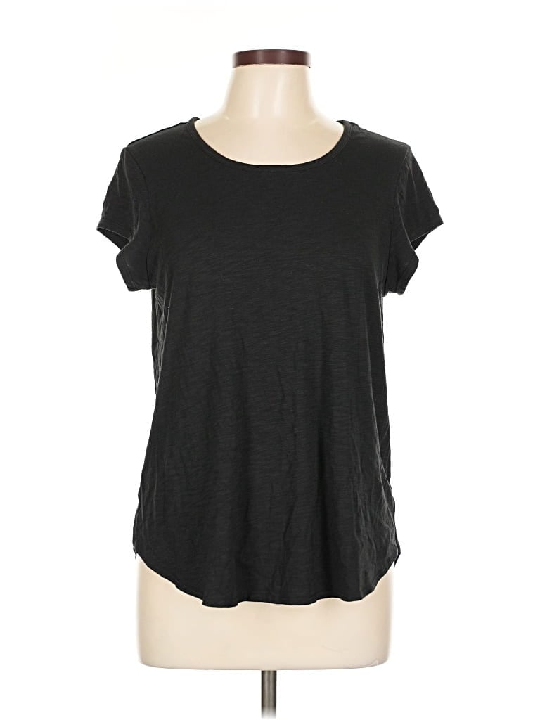 Pre-owned Max Studio Short Sleeve Top Black Scoop Neck Tops