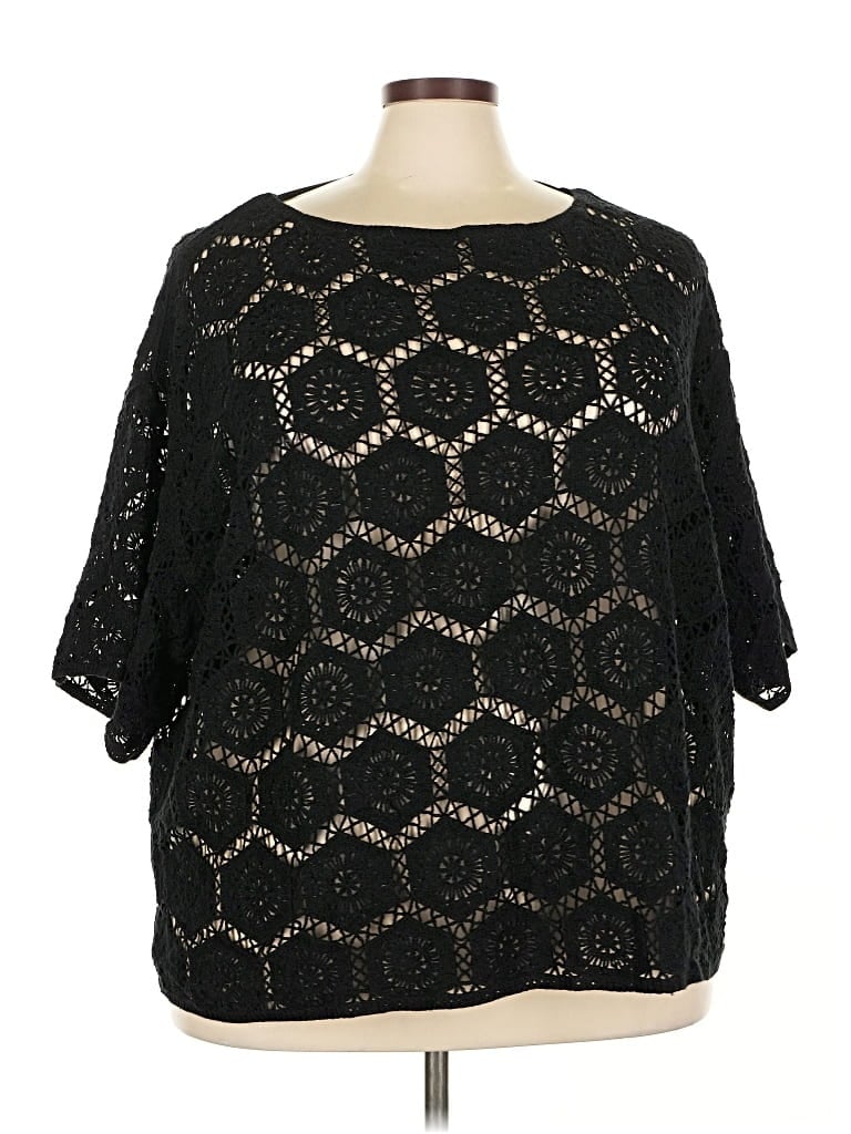 Pre-owned Torrid Long Sleeve Top Black Tops