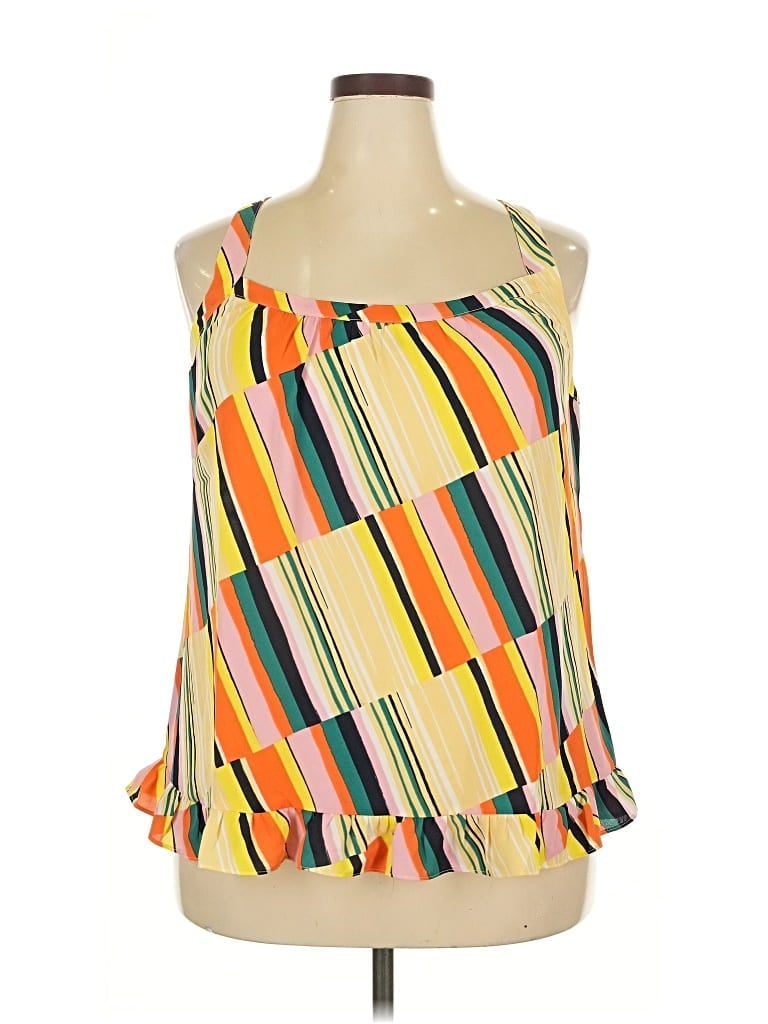 Pre-owned Cabi Sleeveless Blouse In Orange