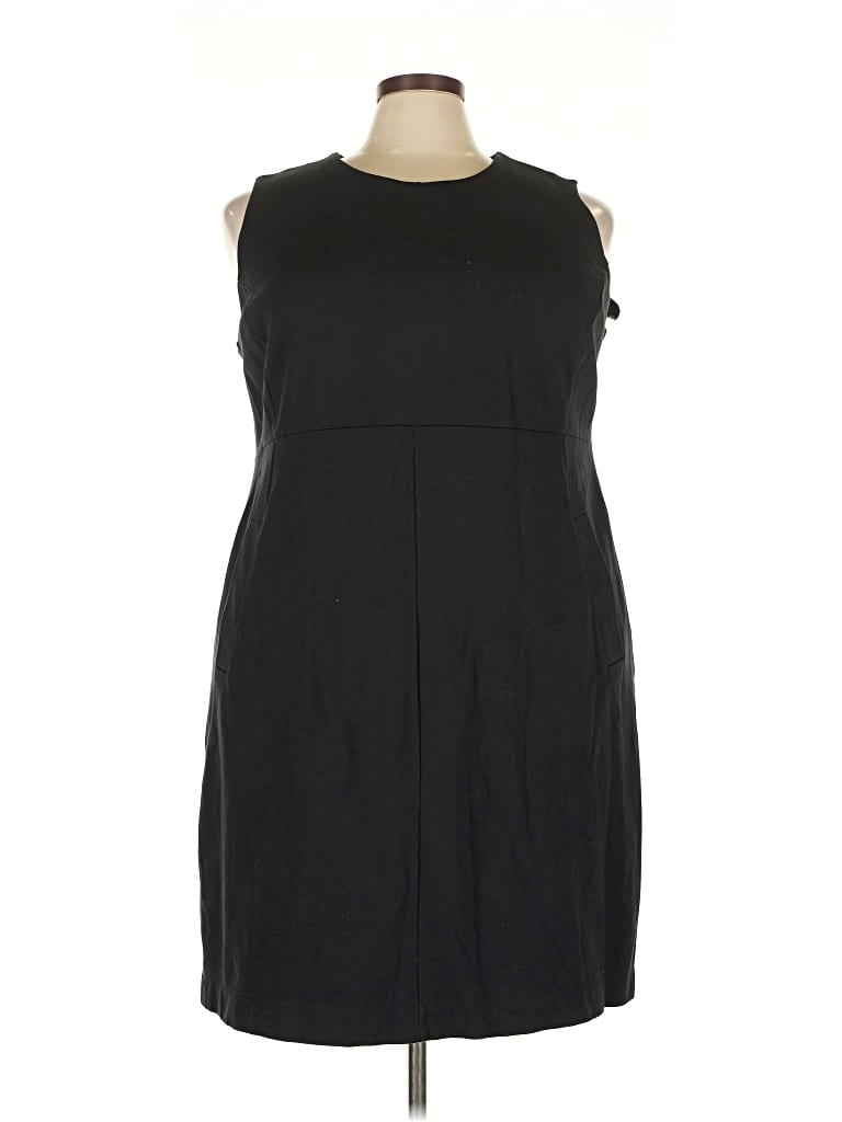 Pre-owned Lands' End Casual Dress In Black