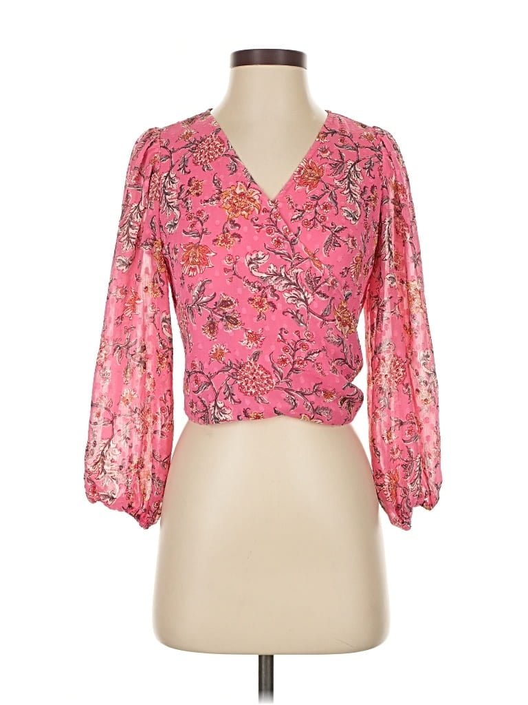 Pre-owned J By Joie 3/4 Sleeve Blouse In Pink