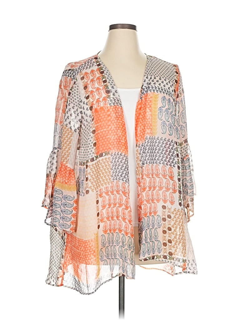 Pre-owned Style & Co Kimono In Orange