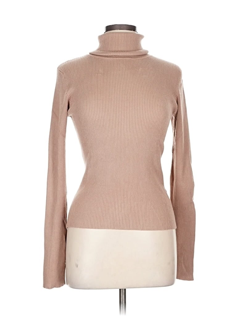 Pre-owned John & Jenn Turtleneck Sweater In Brown